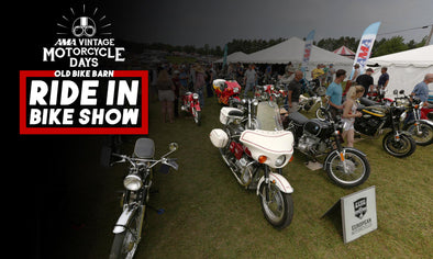 AMA Vintage Motorcycle Days Ride In Bike Show