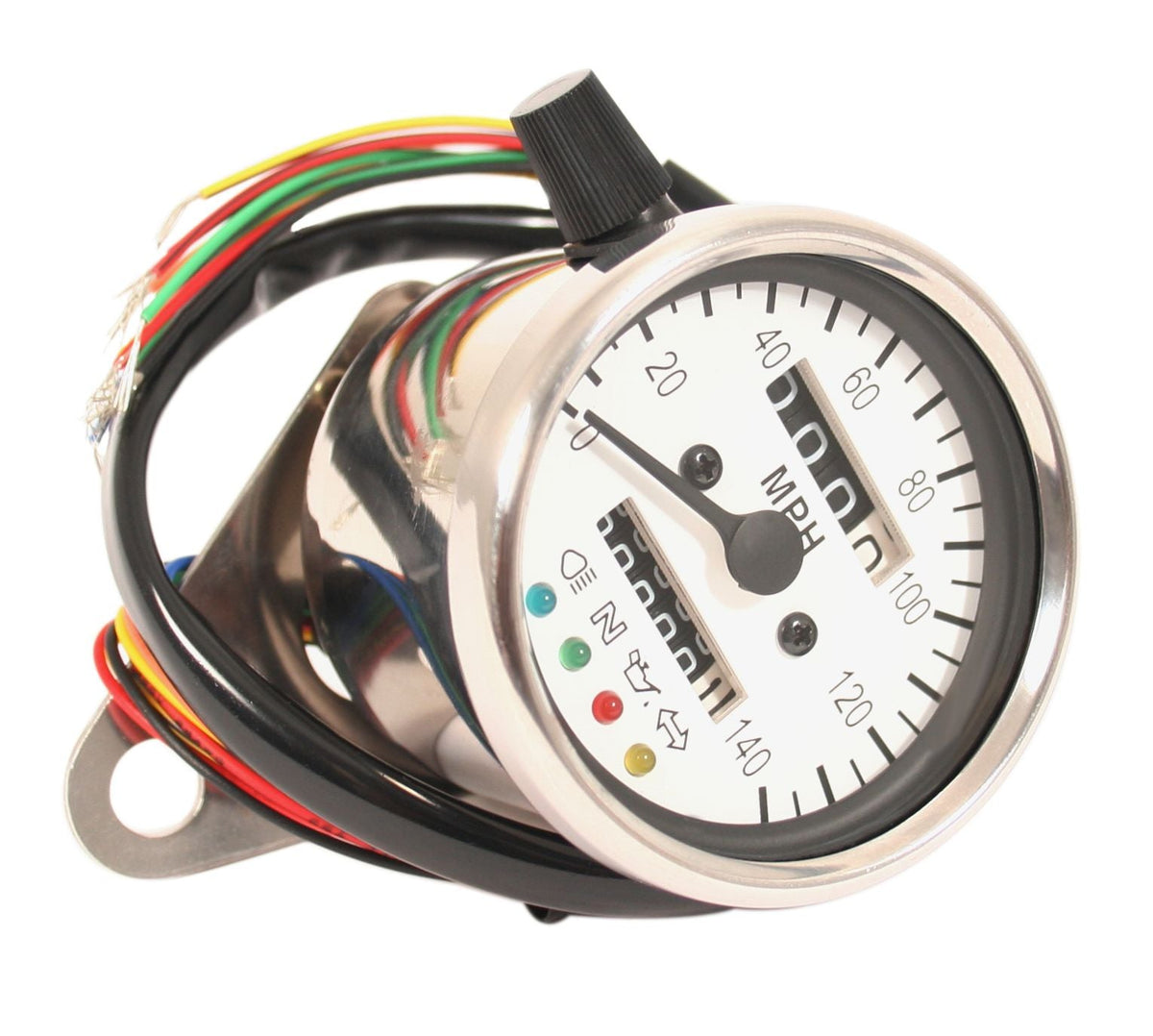 2:1 Mini Speedo MPH White Face - 60MPH=2240RPM – Old Bike Barn