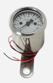 Universal motorcycle 4:1 Mini Tachometer White Face