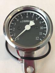 Universal motorcycle 4:1 Mini Tachometer Black Face