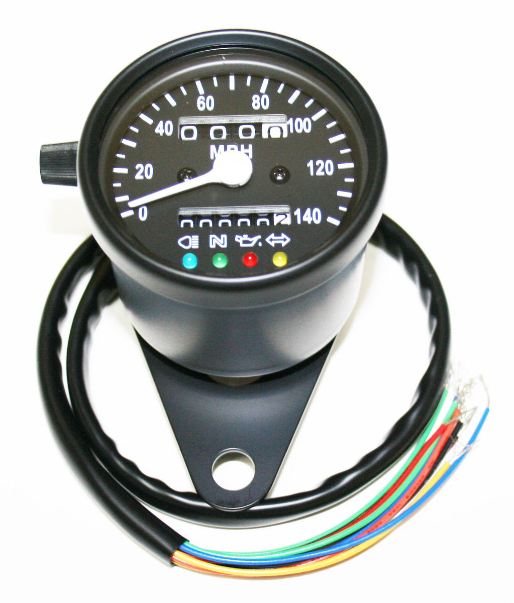2:1 Mini Speedo MPH All Black - 60MPH=2240RPM – Old Bike Barn