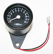 Universal motorcycle 7:1 Mini Tachometer All Black