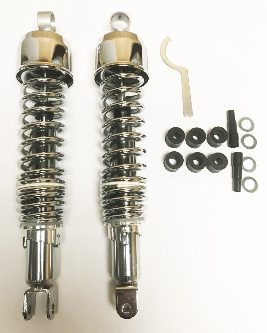 Honda 3/8" 365mm Eye to Clevis Honda CB900F Shock Absorber Set Chrome