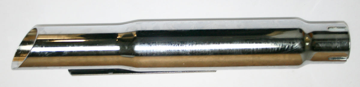 Universal motorcycle Chrome Slash Cut Universal Muffler 15" Long