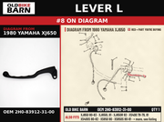 LEVER L OEM 2H0-83912-31-00 diagram #8 from 1980 YAMAHA XJ650 | Old Bike Barn