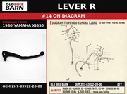 LEVER R OEM 2H7-83922-20-00 diagram #14 from 1980 YAMAHA XJ650 | Old Bike Barn