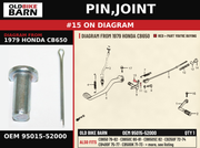PIN,JOINT OEM 95015-52000 diagram #15 from 1979 HONDA CB650 | Old Bike Barn