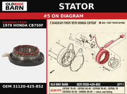 STATOR OEM 31120-425-852 diagram #5 from 1979 HONDA CB750F | Old Bike Barn