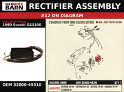 RECTIFIER ASSEMBLY OEM 32800-49310 diagram #12 from 1980 SUZUKI GS1100 | Old Bike Barn