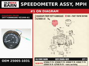 SPEEDOMETER ASSY, MPH OEM 25005-1031 diagram #1 from 1977 KAWASAKI KZ1000-A1 | Old Bike Barn
