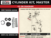 CYLINDER KIT, MASTER OEM 23L-W0041-00 diagram #3 from 1983 YAMAHA XJ550K | Old Bike Barn