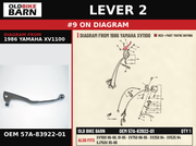 LEVER 2 OEM 57A-83922-01 diagram #9 from 1986 YAMAHA XV1100 | Old Bike Barn