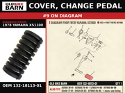 COVER, CHANGE PEDAL OEM 132-18113-01 diagram #9 from 1978 YAMAHA XS1100 | Old Bike Barn
