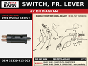 SWITCH, FR. LEVER OEM 35330-413-003 diagram #7 from 1981 HONDA CB400T | Old Bike Barn