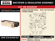 RECTIFIER & REGULATOR ASSEMBLY OEM 47X-81960-A3 diagram #17 from 1998 YAMAHA TW200K/TW200KC | Old Bike Barn