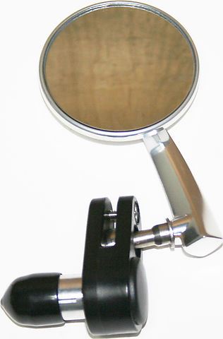 Bar End 3" Mirror ~ Polished Aluminum ~ Right Side