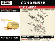 CONDENSER OEM 33261-33010 diagram #7 from 1972 SUZUKI GT380 | Old Bike Barn