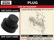 PLUG OEM 13357-44080 diagram #38 from 1982 SUZUKI GS650E | Old Bike Barn