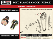 BOLT, FLANGE KNOCK (7X10.5) OEM 90082-HA0-000 diagram #10 from 1995 HONDA TRX300 | Old Bike Barn
