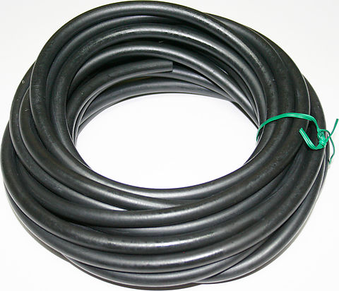 Black Rubber Fuel Line 25Ft Roll ~ 1/4"