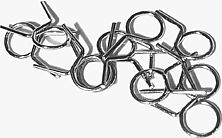 Wire Hose Clamps Pk/10 - 4mm to 5mm ID.