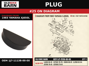 PLUG OEM 1J7-11138-00-00 diagram #25 from 1983 YAMAHA XJ650L | Old Bike Barn