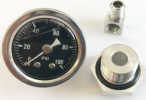 1969-78 CB750 Oil Pressure Gauge Assembly ~ Black Face Plate