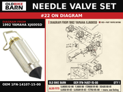 NEEDLE VALVE SET OEM 1FN-14107-15-00 diagram #22 from 1992 YAMAHA XJ600SD | Old Bike Barn