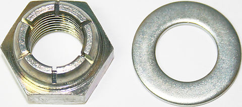 Yamaha Swingarm Pivot Bolt Locknut with Washer OEM 90354-268-000