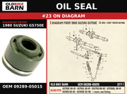 OIL SEAL OEM 09289-05015 diagram #23 from 1980 SUZUKI GS750E | Old Bike Barn