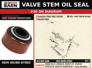 VALVE STEM OIL SEAL OEM 09289-07002 diagram #30 from 1982 SUZUKI GN400T | Old Bike Barn