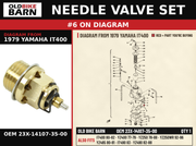 NEEDLE VALVE SET OEM 23X-14107-35-00 diagram #6 from 1979 YAMAHA IT400 | Old Bike Barn