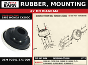 RUBBER, MOUNTING OEM 90541-371-000 diagram #7 from 1982 HONDA CX500C | Old Bike Barn