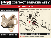 CONTACT BREAKER ASSY OEM 278-81621-20 diagram #8 from 1974 YAMAHA RD350 | Old Bike Barn