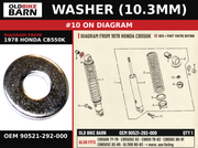 WASHER (10.3MM) OEM 90521-292-000 diagram #10 from 1978 HONDA CB550K | Old Bike Barn