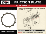 FRICTION PLATE OEM 13088-1001 diagram #3 from 1980 KAWASAKI KZ440-B1 | Old Bike Barn