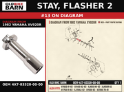 STAY, FLASHER 2 OEM 4X7-83328-00-00 diagram #13 from 1982 YAMAHA XV920R | Old Bike Barn