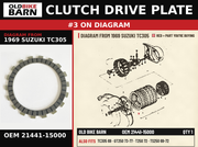 CLUTCH DRIVE PLATE OEM 21441-15000 diagram #3 from 1969 SUZUKI TC305 | Old Bike Barn