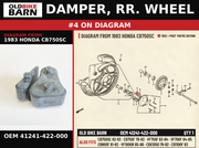 DAMPER, RR. WHEEL OEM 41241-422-000 diagram #4 from 1983 HONDA CB750SC | Old Bike Barn