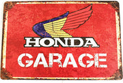 Honda Honda Logo Blue/Yellow/Red Logo Tin Sign