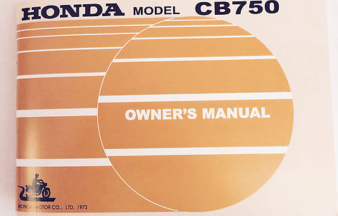 Motorcycle Owner's Manual CB750K4