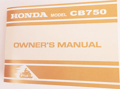 Motorcycle Owner's Manual CB750K5