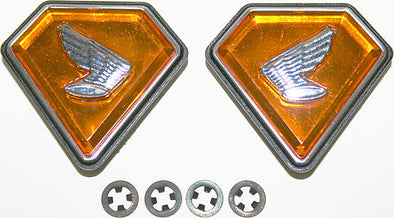 Side Cover Emblem Set 1971-76K ~ Orange