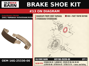 BRAKE SHOE KIT OEM 16G-25330-00 diagram #13 from 2001 YAMAHA XVS650AN/XVS650ANC | Old Bike Barn