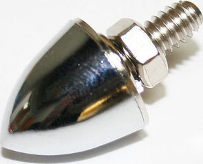 Chrome Bullet Shaped License Plate Bolt