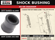 SHOCK BUSHING OEM 52484-292-000 diagram #8 from 1977 HONDA GL1000 | Old Bike Barn