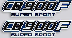 Honda CB900F 1982 Side Panel Logo Decal Set Silver Model