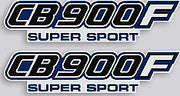 Honda CB900F 1982 Side Panel Logo Decal Set Silver Model