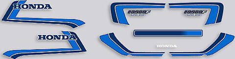 Honda CB900F 1982 Complete Decal Set Silver Model