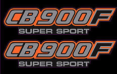 Honda CB900F 1982 Side Panel Logo Decal Set Black Model